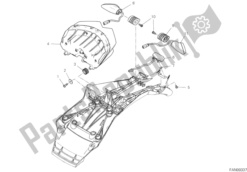 Todas las partes para Luz De La Cola de Ducati Multistrada 1260 S D-air 2018